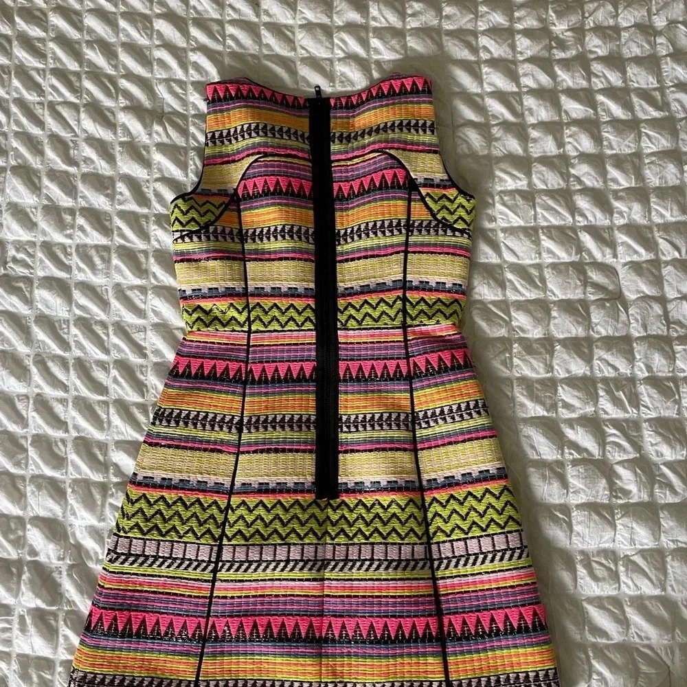 Milly Raffia neon tweed mini dress - Picture 8 of 11